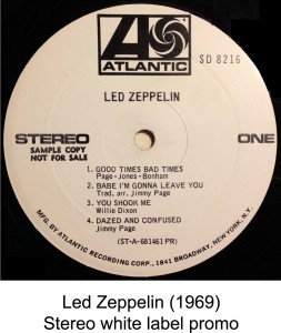 led zeppelin white label promo