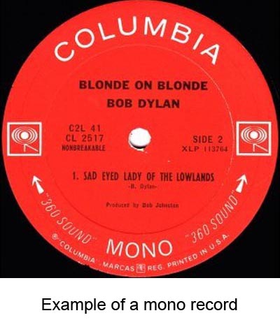 mono vinyl records