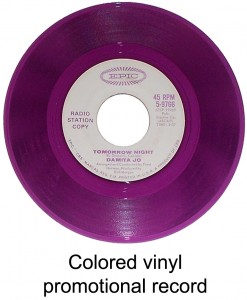 colored vinyl promotional record