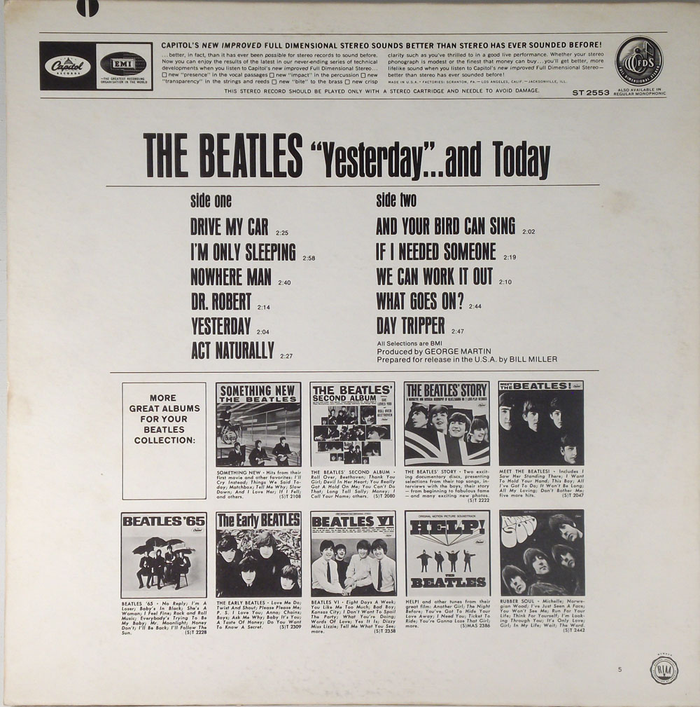 Butcher Cover The Beatles Yesterday And Today Rare Records