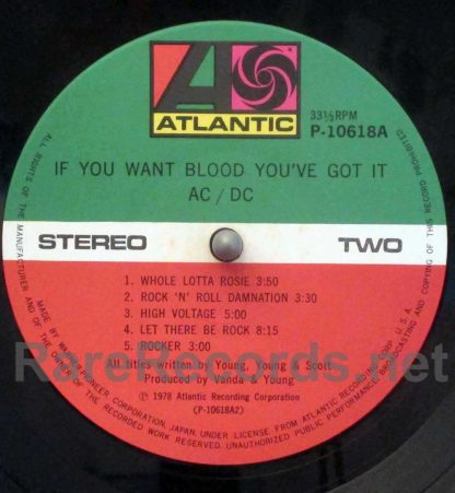 AC/DC - If You Want Blood You've Got It original Japan LP