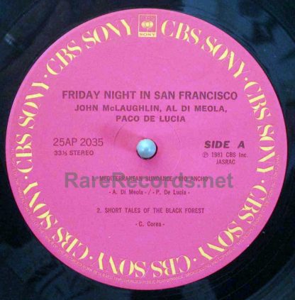 Al DiMeola/John McLaughlin - Friday Night in San Francisco Japan LP