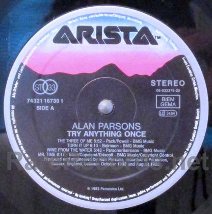 Alan Parsons Project - Try Anything Once Dutch LP