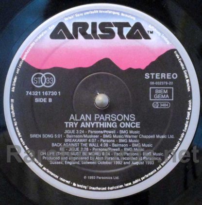 Alan Parsons Project - Try Anything Once Dutch LP