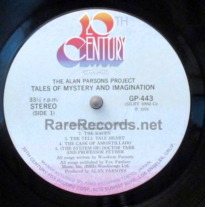 Alan Parsons Project - Tales of Mystery and Imagination japan lp