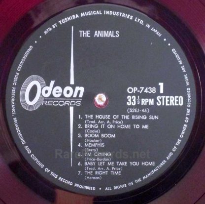 animals - animals japan red vinyl lp