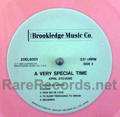 april stevens - a very special time japan pink vinyl LP
