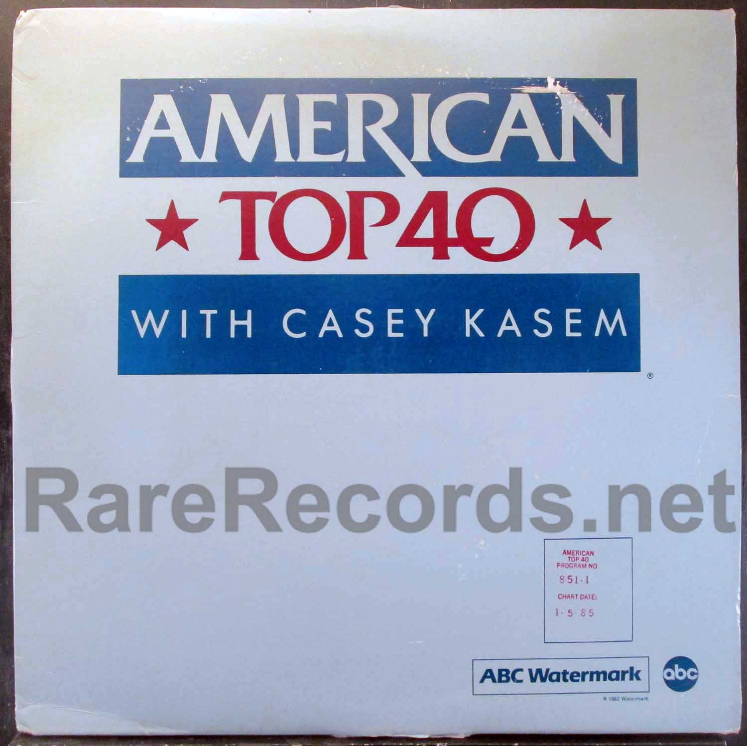 Være slap af Anslået Casey Kasem – American Top 40 -1/5/85 4 LP radio show (Like a Virgin #1)