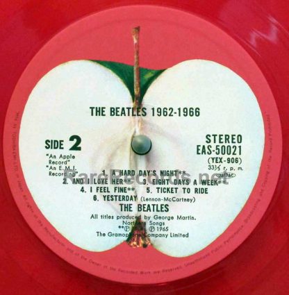 beatles 1962-1966 japan red vinyl lp