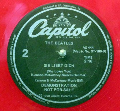 Beatles - Komm, Gib Mir/Sie Liebt Dich 1978 red vinyl 12" single