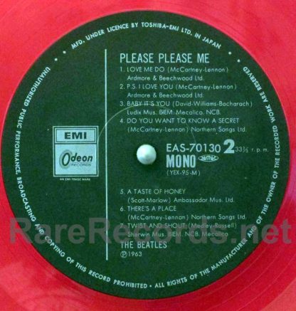 beatles - please please me red vinyl japan mono lp