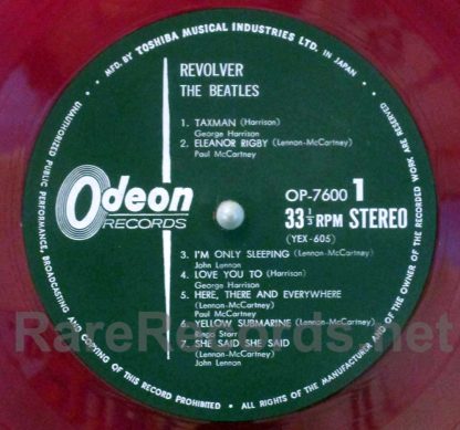 beatles -revolver red vinyl japan odeon lp