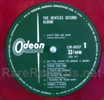 beatles - second album japan red vinyl lp