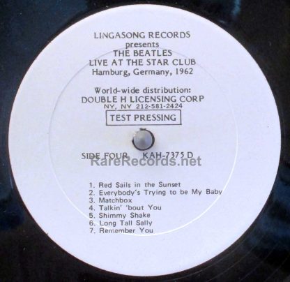 beatles - live at the star club u.s. test pressing lp