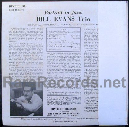 bill evans - portrait in jazz japan lp