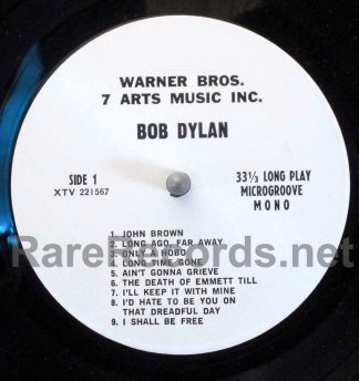 bob dylan nine songs publisher's sampler u.s. lp