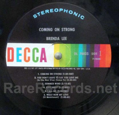 brenda lee - coming on strong u.s. stereo lp