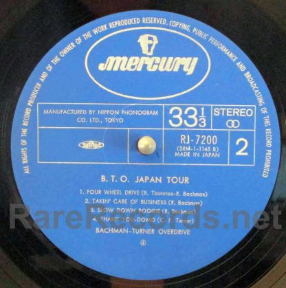 bachman turner overdrive - japan tour LP