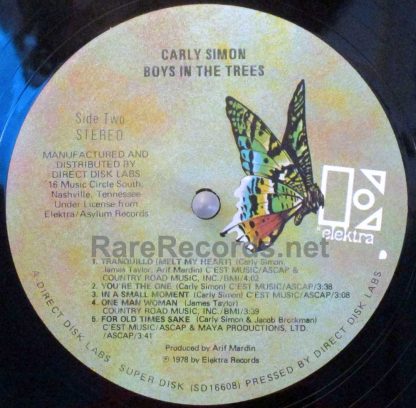 carly simon boys in the trees super disk u.s. lp