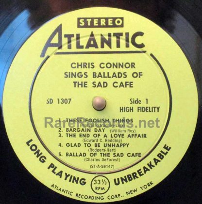 Chris connor sings ballads of the sad cafe 1959 u.s. lp