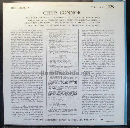chris connor 1956 u.s. mono lp