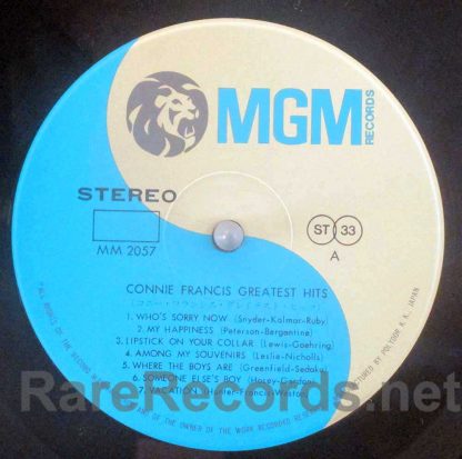 connie francis - greatest hits japan lp