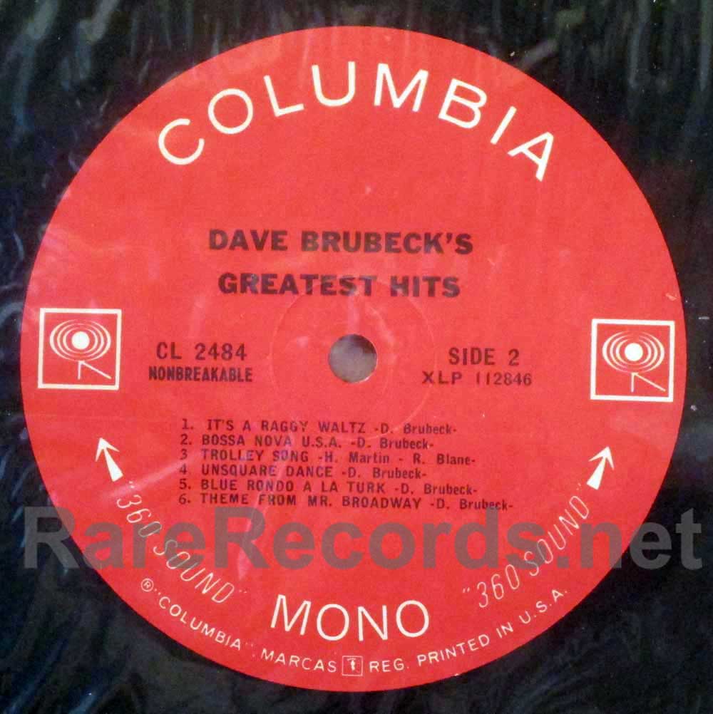 Let Mistillid Shah Dave Brubeck – Greatest Hits sealed original U.S. mono LP