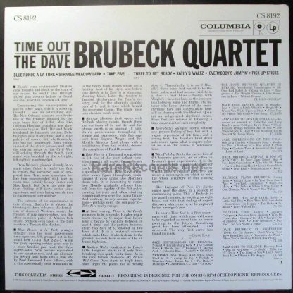 dave brubeck time out classic records 45 rpm u.s. LP