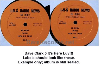 dave clark 5 - it's here luv!!! ed rudy lp