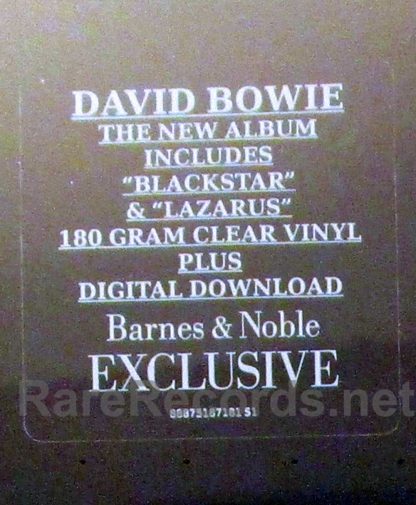 David Bowie - Blackstar sealed U.S. clear vinyl LP