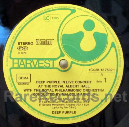 deep purple concerto for group and orchestra german lp