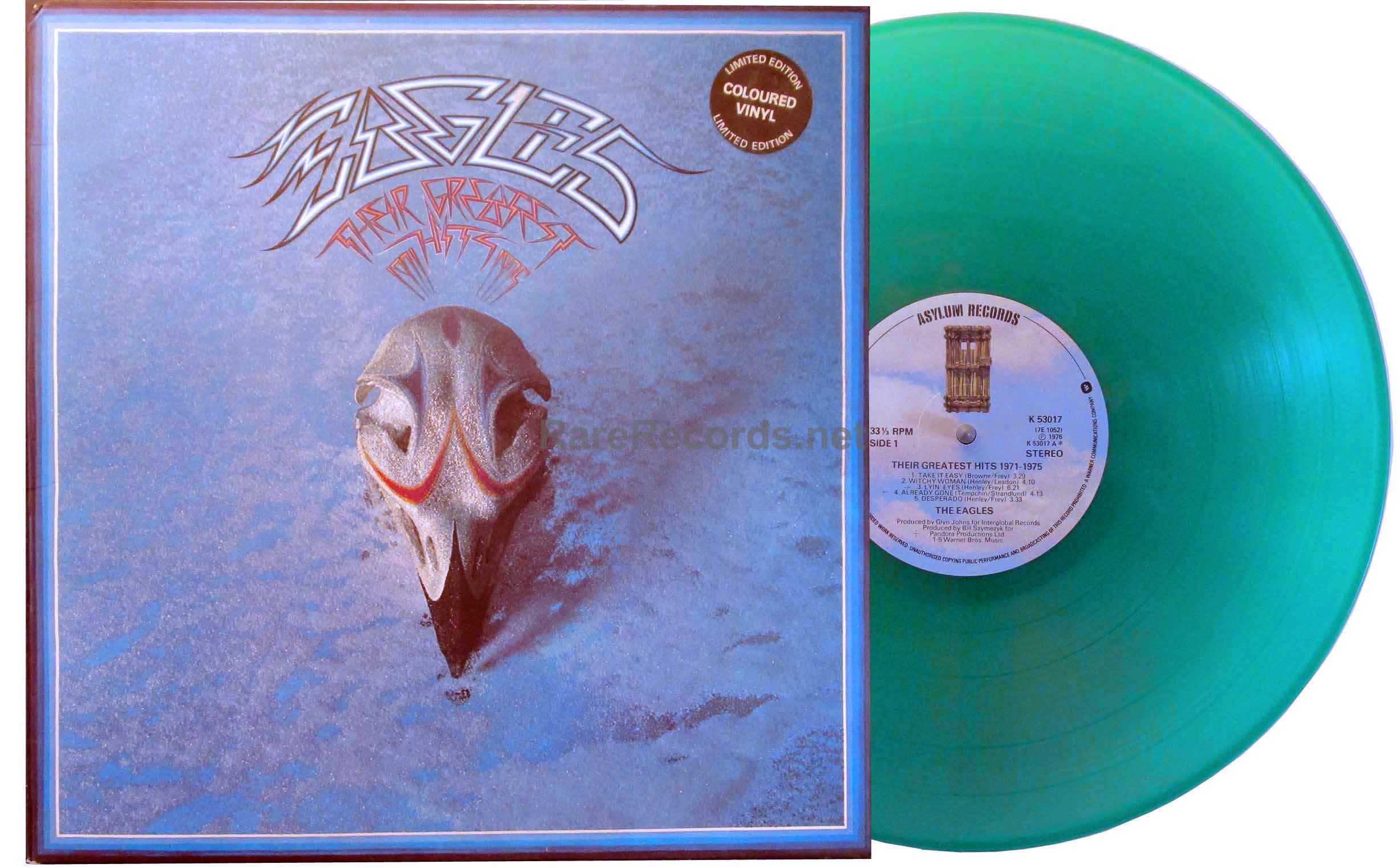 Eagles - Greatest Hits 1978 UK green vinyl LP