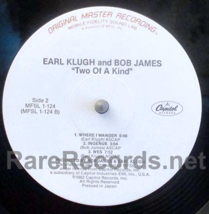 Earl Klugh & Bob James - Two of a Kind U.S. Mobile Fidelity lp