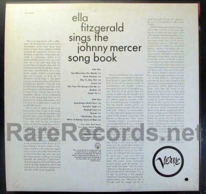 Ella Fitzgerald – Sings The Johnny Mercer Song Book 1964 U.S. mono LP
