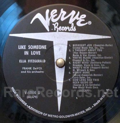 Ella Fitzgerald - Like Someone in Love 1961 U.S. mono LP
