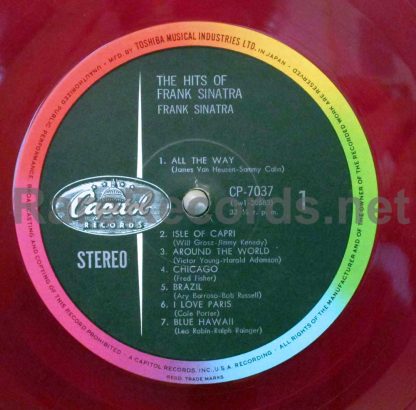 frank sinatra - the hits of frank sinatra red vinyl japan lp