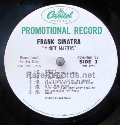 frank sinatra - minute masters u.s. promo lp
