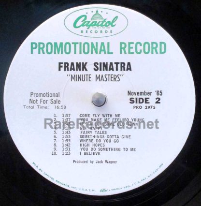 frank sinatra - minute masters u.s. promo lp