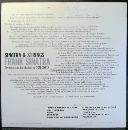 frank sinatra - sinatra and strings signed u.s. mono lp