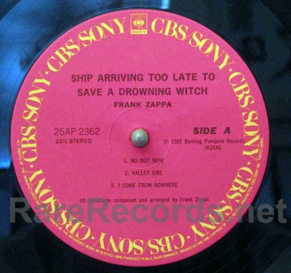 Frank Zappa - Ship Arriving Too Late to Save a Drowning Witch Japan LP