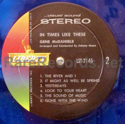 gene mcdaniels in times like these u.s. blue vinyl lp