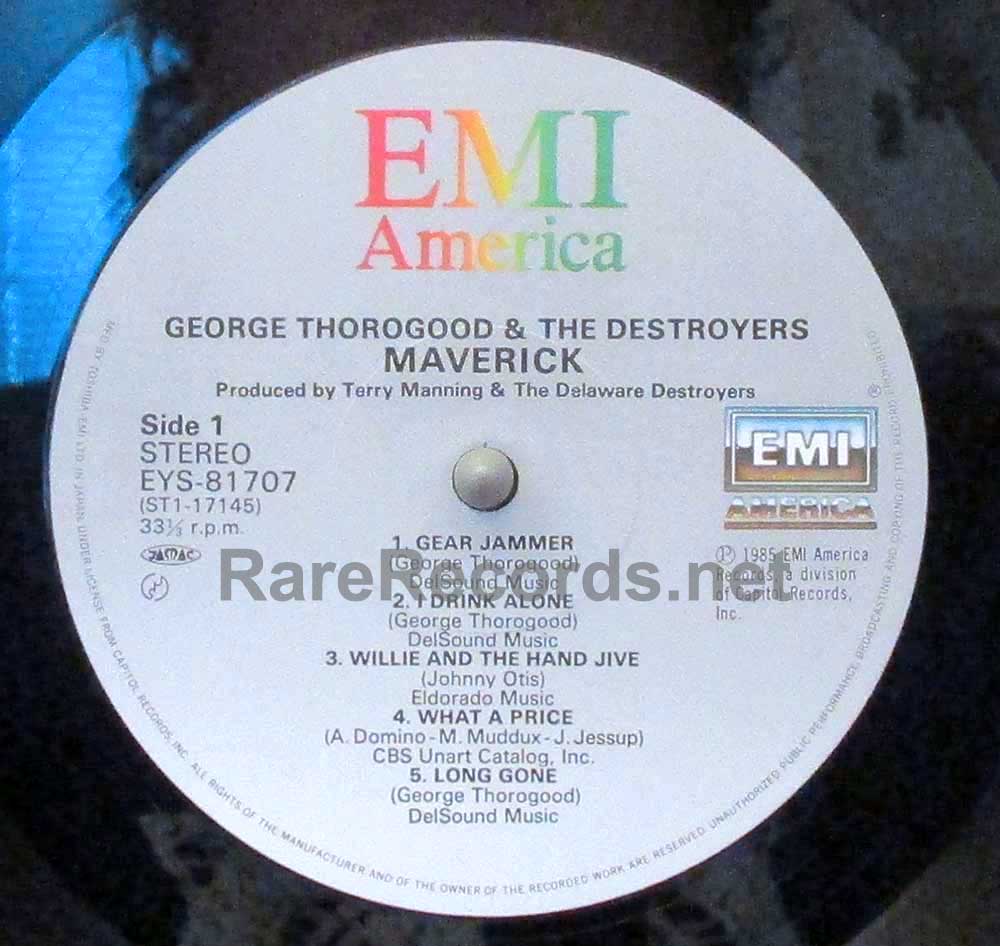 George Thorogood & the Destroyers – Maverick 1985 Japan LP with obi