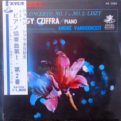 georgy cziffra liszt piano concerto 1 and 2 japan red vinyl LP