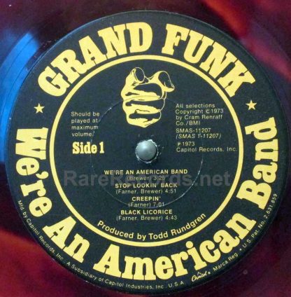 grand funk we're an american band swirl vinyl u.s. lp