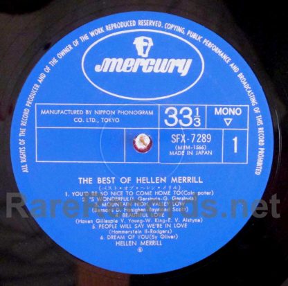 helen merrill - the best of helen merrill japan lp