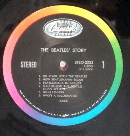 Beatles - The Beatles Story Rainbow Label Capitol Stereo 2 LP set