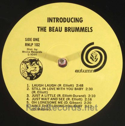 Beau Brummels - Introducing 1982 Rhino reissue LP