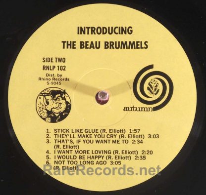 Beau Brummels - Introducing 1982 Rhino reissue LP