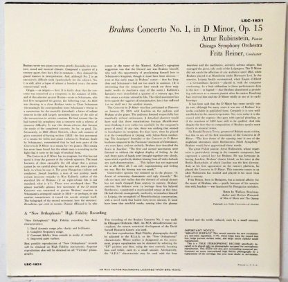Brahms Concerto #1 - Reiner/CSO Classic Records 4 LP 45 RPM set