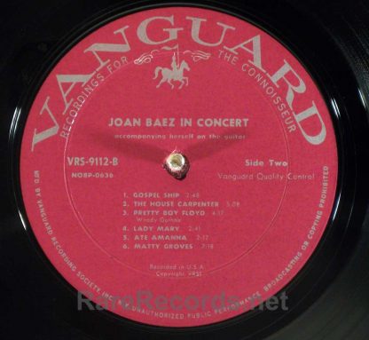 Joan Baez - In Concert 1962 mono LP